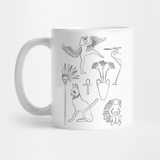 Egyptian Abstract Art (black) Mug